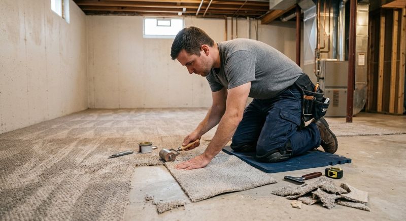 Basement Carpet Repair in Overland Park, KS