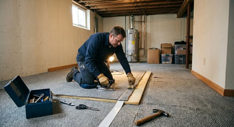 Basement Carpet Repair in Overland Park, KS