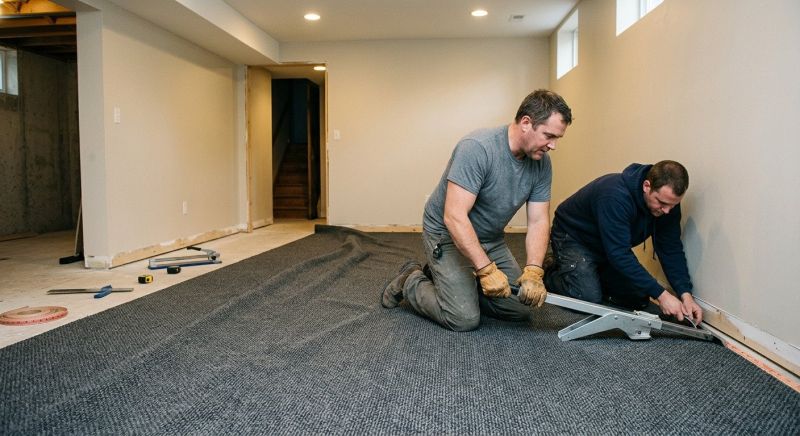 Basement Carpet Stretching in Mercer County, NJ